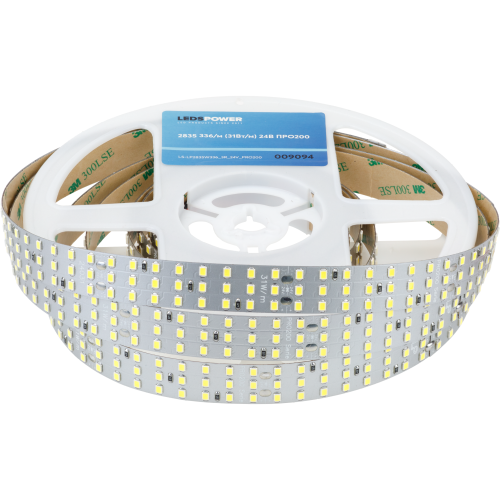 Светодиодная лента LP ТРЕХРЯДНАЯ 2835 336/м (31Вт/м) 24V холодная, серия ПРО