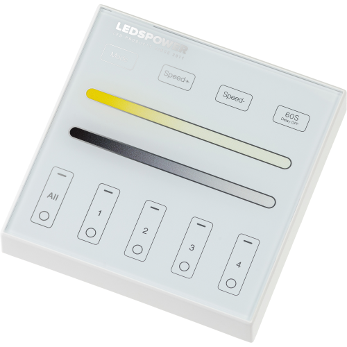 Сенсорная панель управления DIM&CCT на 4 зоны WR02 RF