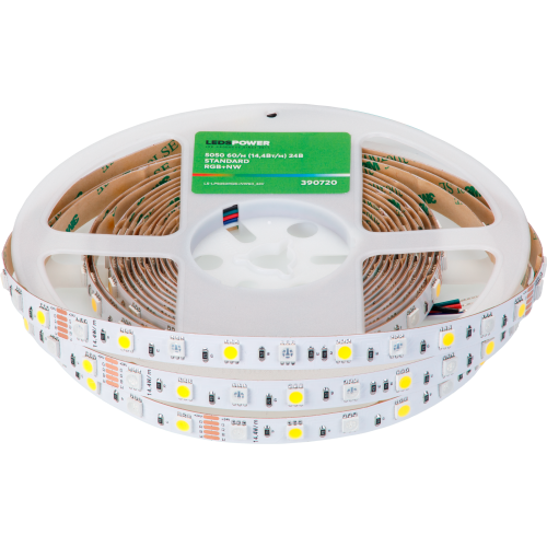 Светодиодная лента LP 5050 60/м (14,4Вт/м) 24V RGB+NW, класса ПРО