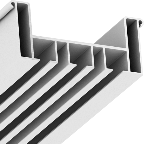 Профиль Алюминий ГА-11-3 (2.0) 3,2м трехрядный Белый ЮП