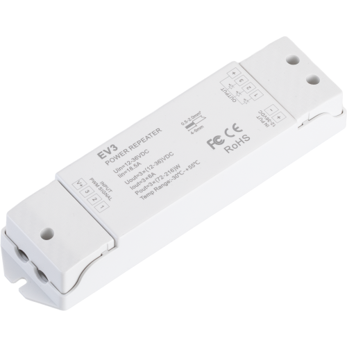 Усилитель Ampe RPT-PW-3-18 (3 канала по 6А каждый) 12-36vDC