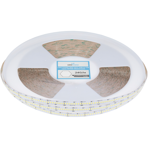 Светодиодная лента LP 2835 240/м (22Вт/м) 24V холодная, 30м катушка, класса ПРО