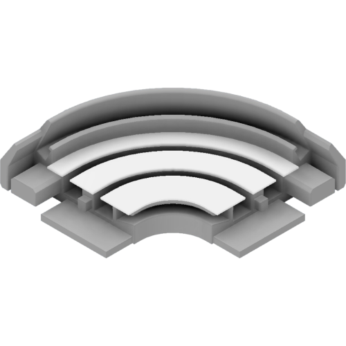 Элемент ПК-15 двухрядный, угловой, пластик