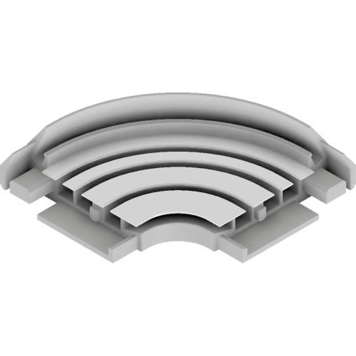 Элемент ПК-5 трехрядный, угловой, LIGHT пластик