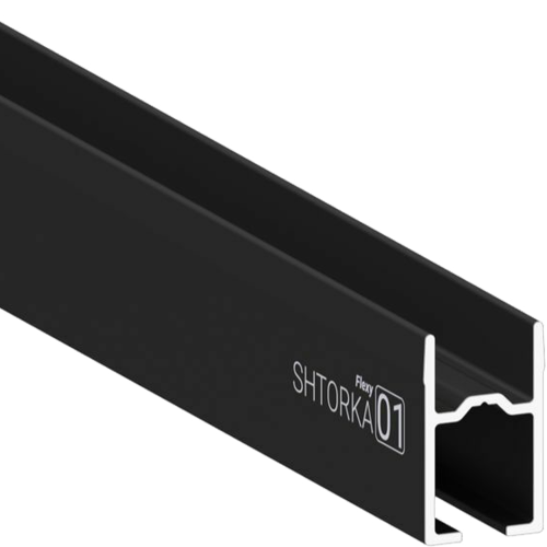 Багет AL ПФ 10175 Гардина однорядная SHTORKA 2м, черная