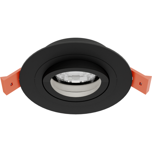 Светильник встраиваемый CITY DL X1 MR16 ALU BLACK | Ø92(77)x25mm