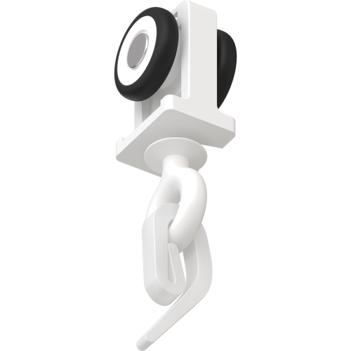 Бегунок карнизный, белый