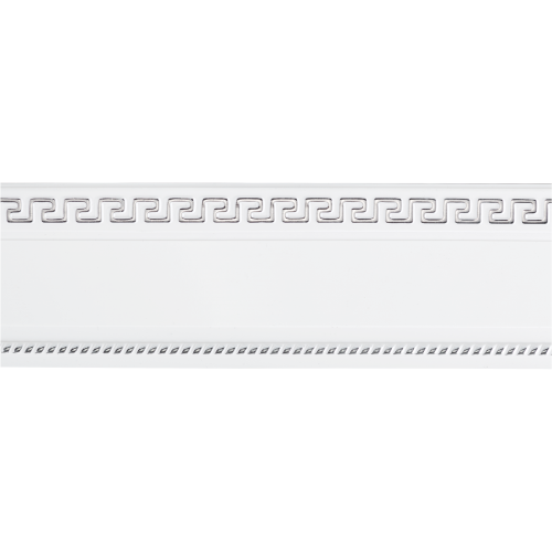 Бленда 7см "Меандр", белый/серебро