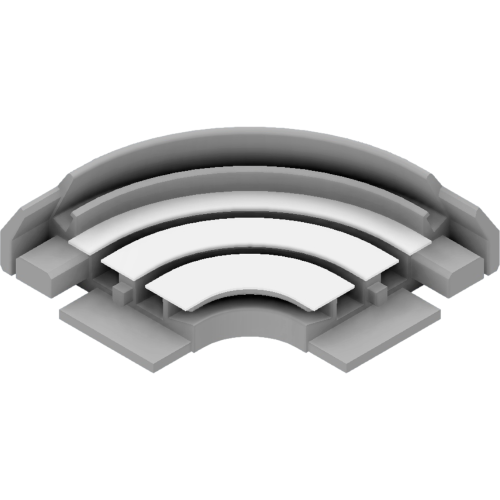 Элемент ПК-15 двухрядный LIGHT, угловой, пластик