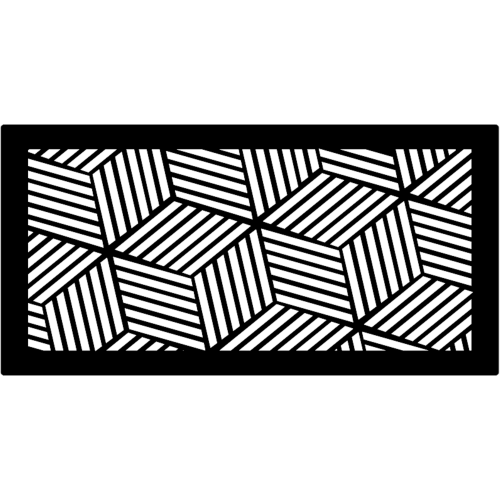 Утопленная магнитная вент. решетка 100 х 200 мм Вид 6 черный