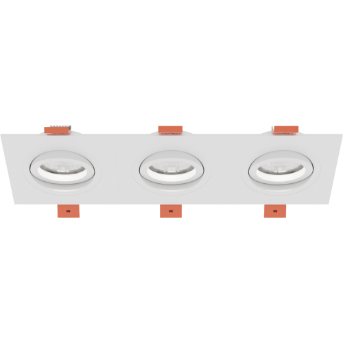 Светильник встраиваемый CITY DL X3 MR16 ALU WHITE | 257х92(75)x25mm