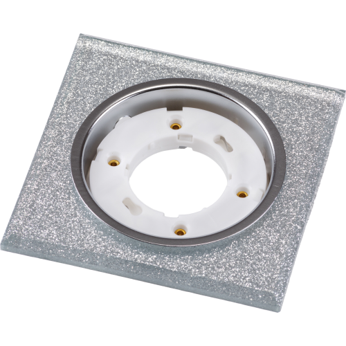 Светильник GX53 H4 Стекло Квадрат скош, край Хром-Сер.блеск