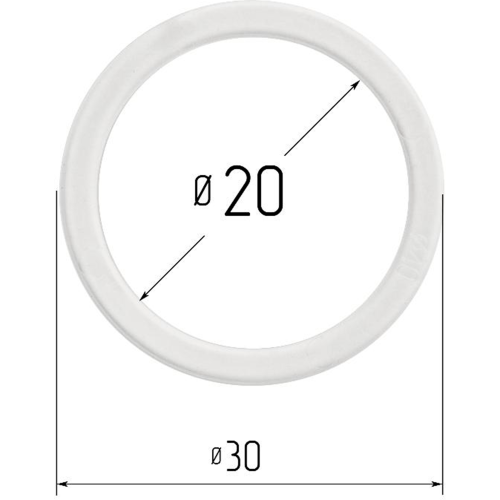 Кольцо МОК d020 мм, белый