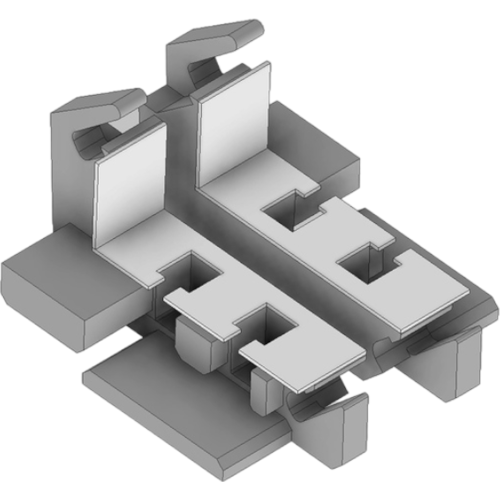 Заглушка гардина 2-х рядная Флекси пара белая