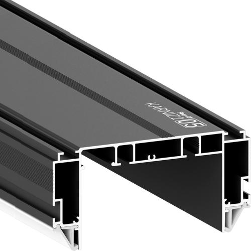 Комплект  ПФ-8888  IZI KARNIZ2 05 - карниз черн 2х ряд 2,0м + проф замокФАП-1  IZI ZAMOK 01 бел. 2м