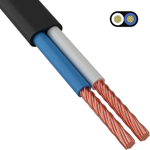 Провод ШВВП 2*0,75 размотка 100м ЧЕРНЫЙ