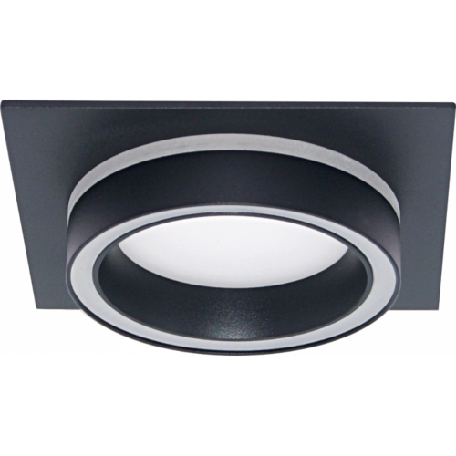 Светильник GX53 TERRA квадрат черный, встраиваемый, 105*105*40мм