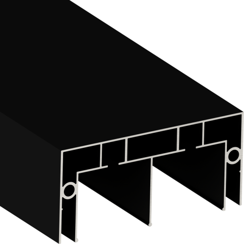 Профиль Алюминий МА-01 (Карниз/Шкаф купе) 3,2м черный Мат