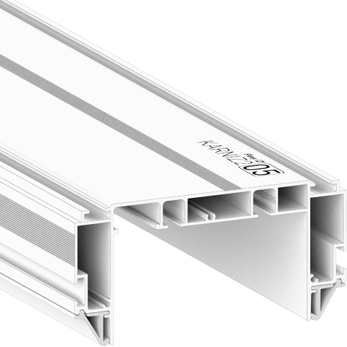 Комплект  ПФ-8888  IZI KARNIZ2 05 - карниз бел. 2х ряд 2,0м + проф замокФАП-1  IZI ZAMOK 01 бел. 2м