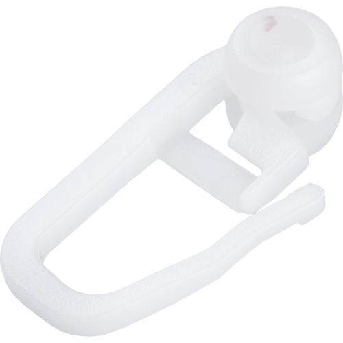 Крючок с замком РОЛИКОВЫЙ БЕЛЫЙ (для карниза Р-50)
