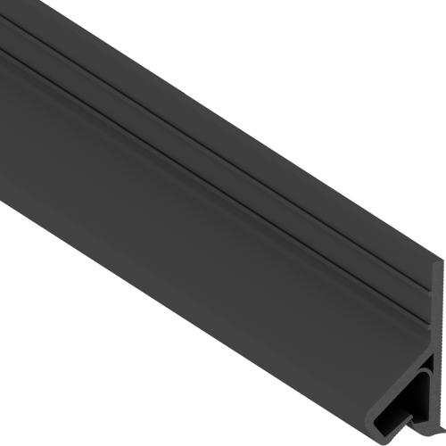 Багет ПВХ стеновой прищепка для тканевых потолков 2м. черный Йошка