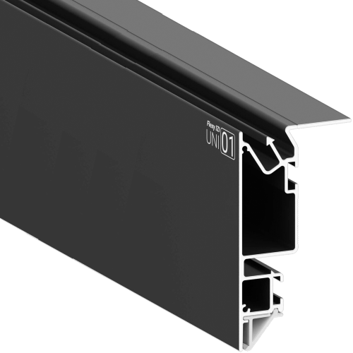Багет AL ПФ-8816 - IZI UNI 01 - уровень ткань/пвх система черный