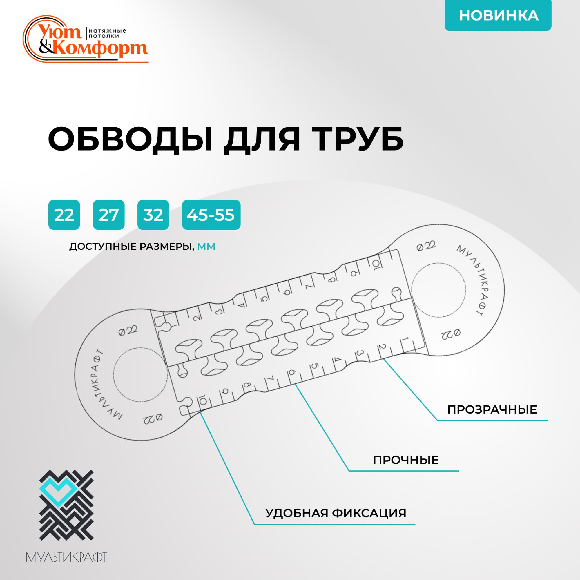 Новинка. Обводы для труб Мультикрафт Новинка. Обводы для труб Мультикрафт