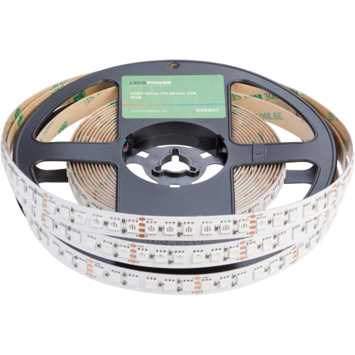 Светодиодная лента LP 5050 120/м (19,2Вт/м) 24V RGB, класса ПРО