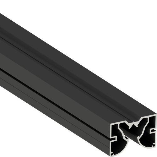 Разделительный профиль RAUND DELITE черный, 2м