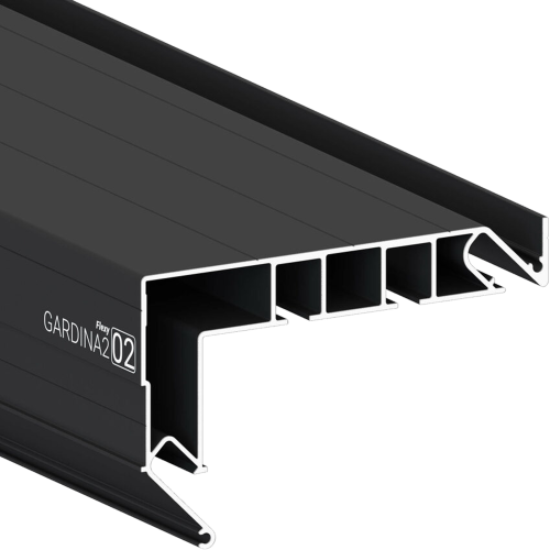 Багет AL под скрытый карниз черный двухрядный ПФ-8048 - GARDINA2 02 - длина 2,2м