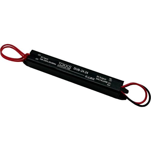 Блок питания  24w DUB 24v длинный IP40 142*17.5*17.5mm