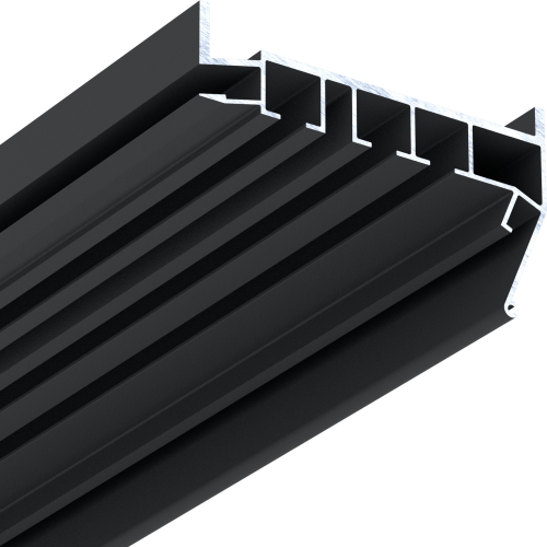 Багет AL под скрытый карниз черный трехрядный ПК-5 длина 3,2м