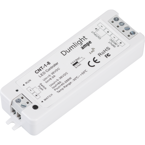 Контроллер Ampe CNT-1-8 8А DIM (lдля одноцветной ленты) 5-36vDC