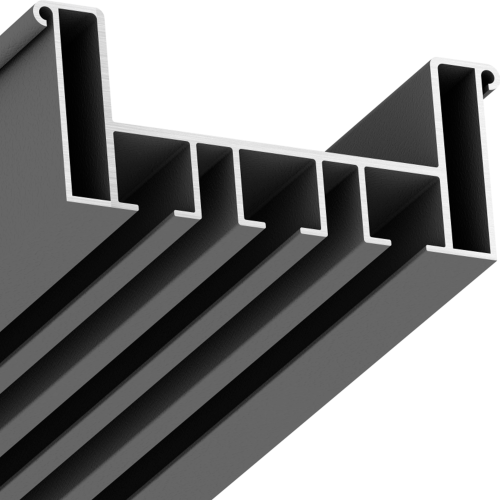 Профиль Алюминий ГА-11-3 (2.0) 3,2м трехрядный Черный ЮП