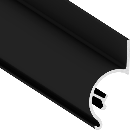 Профиль Алюминий ГА-15 (Паряще-теневой) 3,2м черный Мат