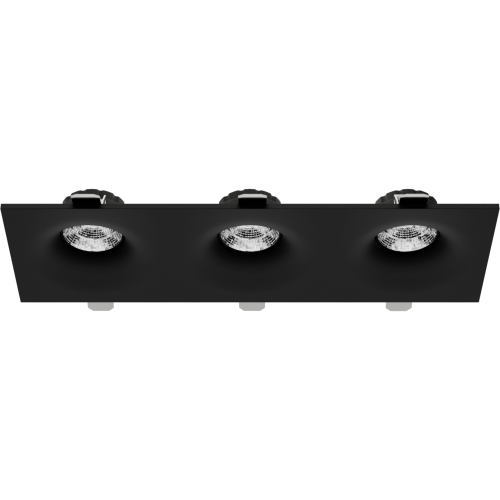Светильник встраиваемый CITY DLV 3хMR16 GU5.3 BLACK | 286х95 H40mm