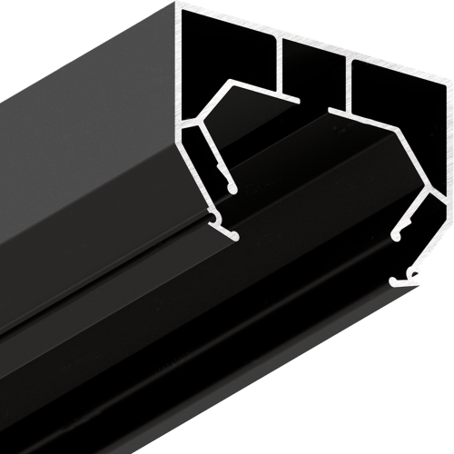 Багет AL АМ1 под скрытый карниз черный однорядный Альтеза 2м
