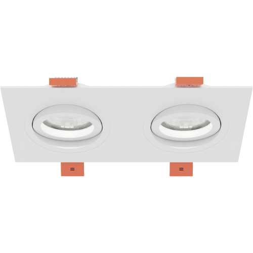 Светильник встраиваемый CITY DL X2 MR16 ALU WHITE | 172х92(75)x25mm