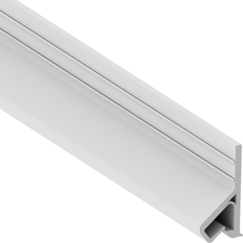 Багет ПВХ стеновой прищепка для тканевых потолков 2м. белый Йошка