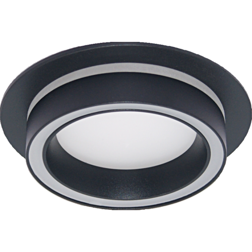 Светильник GX53 TERRA круг черный, встраиваемый, 105*105*40мм