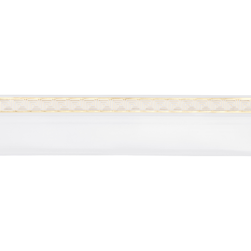 Бленда 5см "Меандр" белый/золото