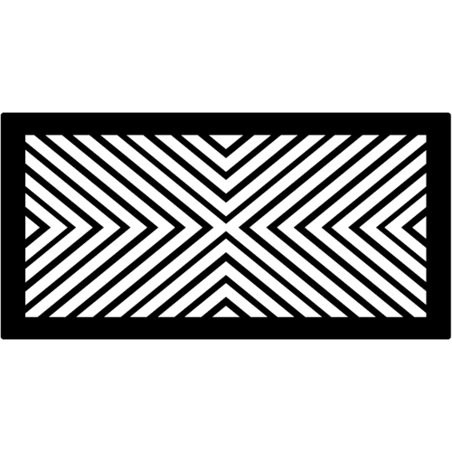 Утопленная магнитная вент. решетка 100 х 200 мм Вид 8 черный