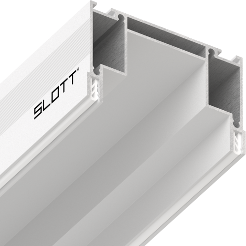 Система для встраивания Однофазного трека SLOTT Intruder, скрытый фиксатор светильника, белый
