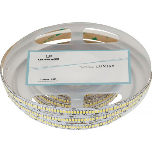 Светодиодная лента LP 2835 304/м (30Вт/м) 24В холодная LUX