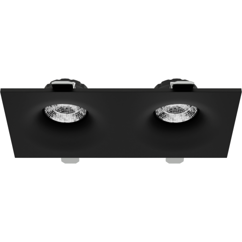 Светильник встраиваемый CITY DLV 2хMR16 GU5.3 BLACK | 190х95 H40mm