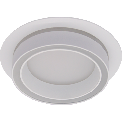 Светильник GX53 TERRA круг белый, встраиваемый, 105*105*40мм