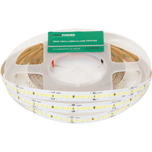 Светодиодная лента LP 2835   192/м (18Вт/м) 24V нейтральная, класса ПРО