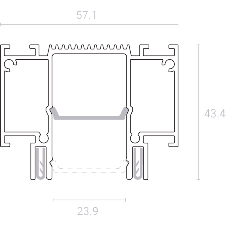 Профильная система SLOTT Canyon, белая