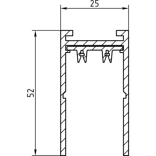 Магнитный шинопровод 3м черный М220