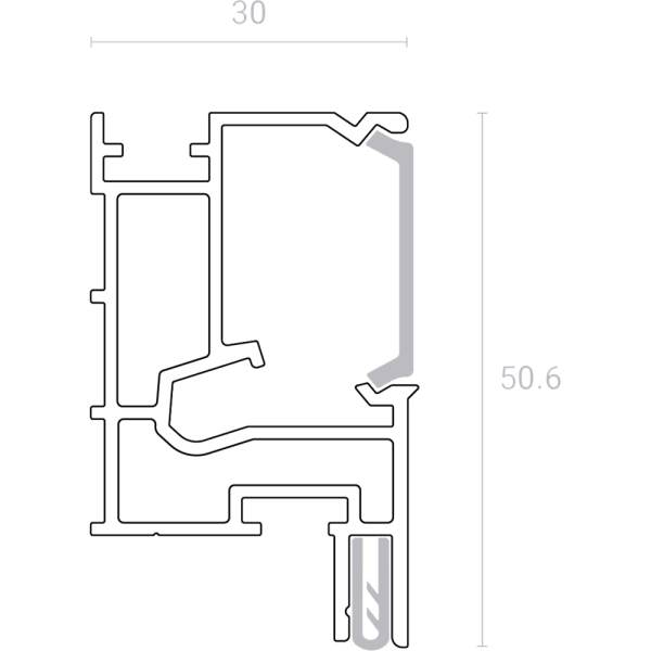 Парящий профиль для натяжных потолков SLOTT VILLAR Kit 2.0, белый